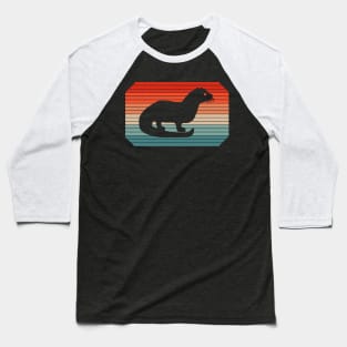 Vintage marten badger predator sea otter design Baseball T-Shirt